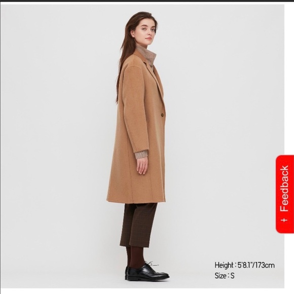 [SOLD] Uniqlo Women Double Face Cocoon Coat - Picture 4 of 9